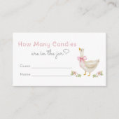 Carte D'accompagnement Goose Combien de bonbons jeu rose (Devant)