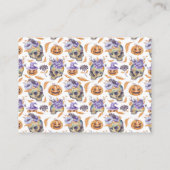 Carte D'accompagnement Goth Baby Library Demande de livre Citrouilles Hal (Dos)