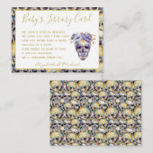 Carte D'accompagnement Goth Baby Library Demande de livre Skuls Halloween (Devant / Derrière)