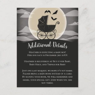 Carte D'accompagnement Gothic Baby Shower Halloween