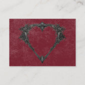Carte D'accompagnement Gothic Black Raven Wine Darkly Ever After Wedding (Dos)