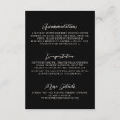 Carte D'accompagnement Gothic Floral Wedding Details (Dos)