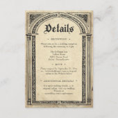 Carte D'accompagnement Gothic Parchment Medieval Until Death Wedding (Devant)