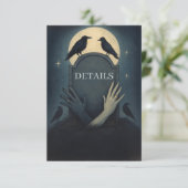 Carte D'accompagnement Gothic Raven Mariage Détail (Debout devant)