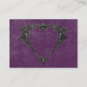 Carte D'accompagnement Gothic Raven Purple Darkly Ever After Wedding (Dos)