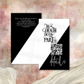Carte D'accompagnement Gothic Til Death Do Us Part QR Détails du Mariage