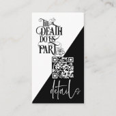 Carte D'accompagnement Gothic Til Death Do Us Part QR Détails du Mariage (Devant)