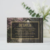 Carte D'accompagnement Gothique Floral Garden Détails du mariage (Debout devant)