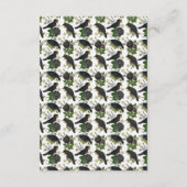 Carte D'accompagnement Gothique Halloween noir Rose Corbeaux Mariage (Dos)