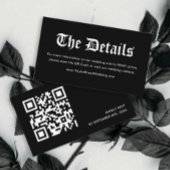 Carte D'accompagnement Gothique Halloween Site Mariage Qr Code