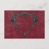 Carte D'accompagnement Gothique noir corbeau & noir Rose Détails du vin (Dos)