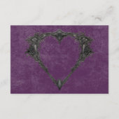 Carte D'accompagnement Gothique noir corbeau & noir Rose pourpre Détails (Dos)