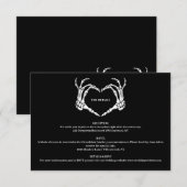 Carte D'accompagnement Gothique Romantique Squelette main Halloween Maria (Devant / Derrière)