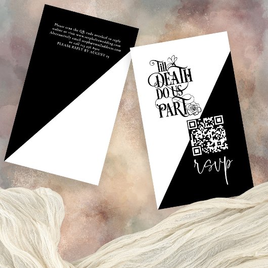 Carte D'accompagnement Gothique Til Devoir nous faire partie QR Mariage n