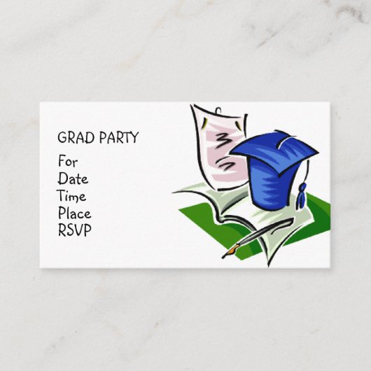 CARTE D'ACCOMPAGNEMENT GRAD PARTY - PERSONNALISER (Devant)