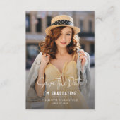 Carte D'accompagnement Graduation 2025 Photos Enregistrer la date Annonce (Devant)