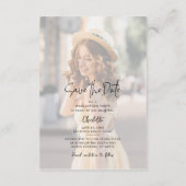 Carte D'accompagnement Graduation 2025 Photos Enregistrer la date Annonce (Dos)