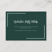 Carte D'accompagnement Graduation Moderne Script 2025 Grad Party (Devant)
