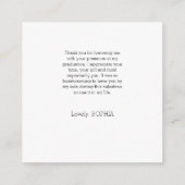 Carte D'accompagnement Graduation moderne simple (Dos)