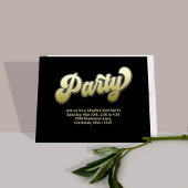 Carte D'accompagnement Graduation Party QR Code Or Typographie moderne