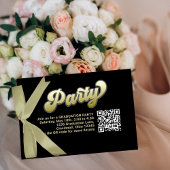 Carte D'accompagnement Graduation Party QR Code Or Typographie moderne