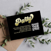 Carte D'accompagnement Graduation Party QR Code Typographie moderne