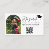 Carte D'accompagnement Graduation Tip Card QR Code Money Gift (Devant)