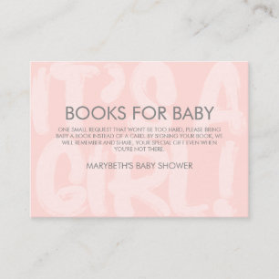 Carte D'accompagnement Graffiti Baby shower Rose Apporter Une Demande De