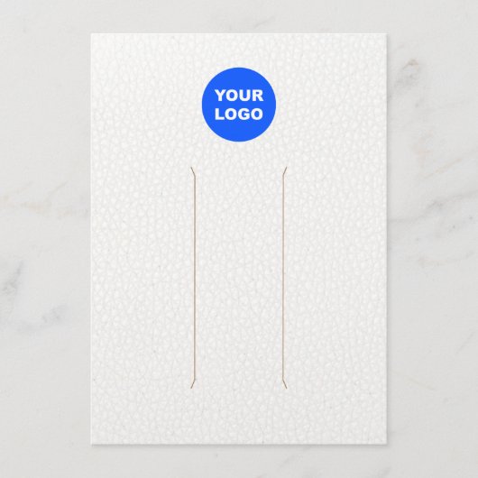 Carte D'accompagnement Grand ajout de logo blanc cuir pour l'écran de che (Devant)