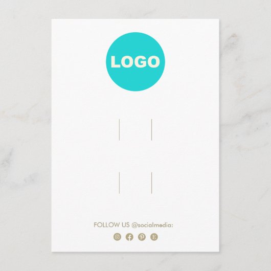 Carte D'accompagnement Grand Ajouter Logo Deux Clip À Cheveux Écran Acces (Devant)