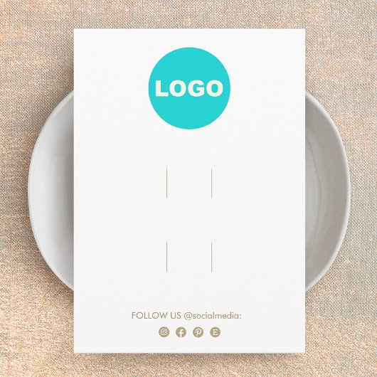 Carte D'accompagnement Grand Ajouter Logo Deux Clip À Cheveux Écran Acces