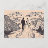 Carte D'accompagnement Grand Canyon Couple Mariage (Dos)