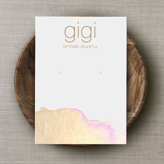 Carte D'accompagnement Grande aquarelle or Abstrait