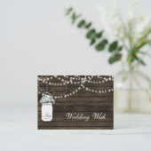 Carte D'accompagnement grange bois mason jarre rustique mariage détails c (Debout devant)
