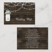 Carte D'accompagnement grange bois mason jarre rustique mariage détails c (Devant / Derrière)