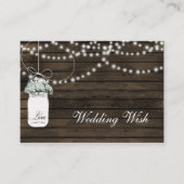 Carte D'accompagnement grange bois mason jarre rustique mariage détails c (Devant)