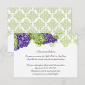 Carte D'accompagnement Grapevine Jardin Mariage Insertion (Devant / Derrière)
