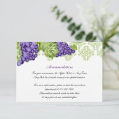 Carte D'accompagnement Grapevine Jardin Mariage Insertion (Debout devant)