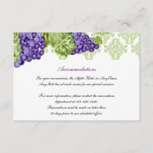Carte D'accompagnement Grapevine Jardin Mariage Insertion