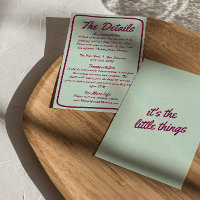 Gras coloré Retro Funky Modern Mariage Détails