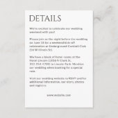 Carte D'accompagnement Gras minimaliste - Mariage (Devant)