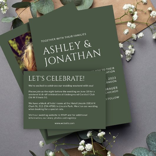 Carte D'accompagnement Gras minimaliste - Mariage