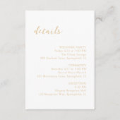 Carte D'accompagnement Gras Script Earthy Neutral Mariage élégant (Devant)