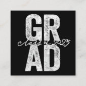 Carte D'accompagnement Gras Silver GRAD Stylish Graduation College Fonds (Devant)