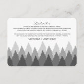 Carte D'accompagnement Gray Forest Range Woodland Mariage Détail (Devant)