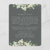 Carte D'accompagnement Gray Green Snowberry+Eucalyptus Directions Bords (Devant)