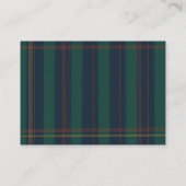 Carte D'accompagnement Green and Navy Plaid Teddy Bear Book Request (Dos)