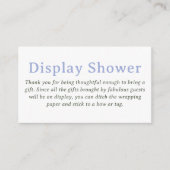 Carte D'accompagnement Green and Periwinkle Blue Display Shower (Devant)