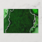 Carte D'accompagnement Green and Silver Agate Wedding Accommodations (Dos)