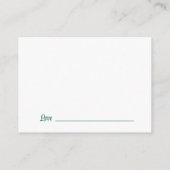 Carte D'accompagnement Green and White Graduate Words of Wisdom Advice (Dos)